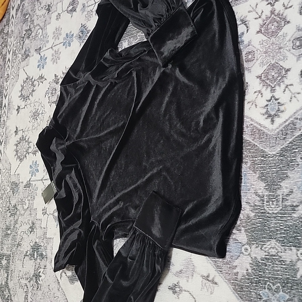 Ralph Lauren Black Velvet Blouse